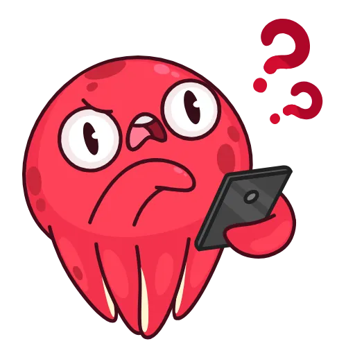 😦 Эмодзи «Осьминог Фред» для Telegram