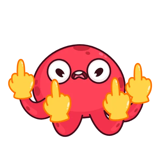 🐙 Эмодзи «Осьминог Фред» для Telegram