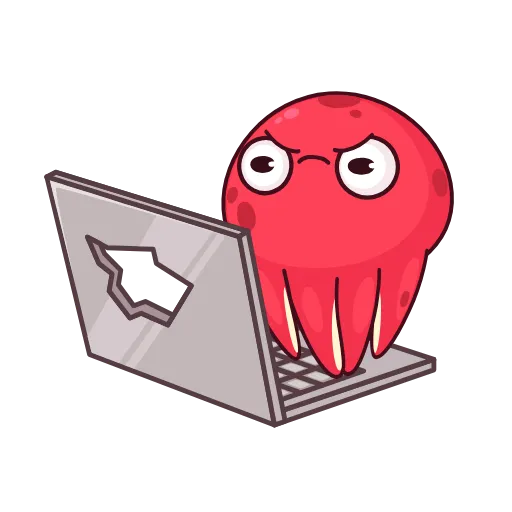😡 Эмодзи «Осьминог Фред» для Telegram