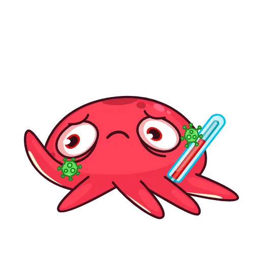 🦠 Эмодзи «Осьминог Фред» для Telegram