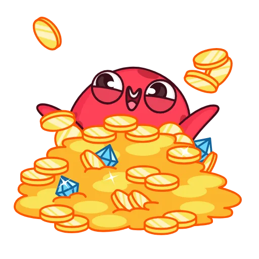 💰 Эмодзи «Осьминог Фред» для Telegram
