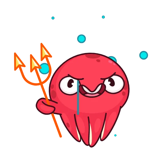 😈 Эмодзи «Осьминог Фред» для Telegram