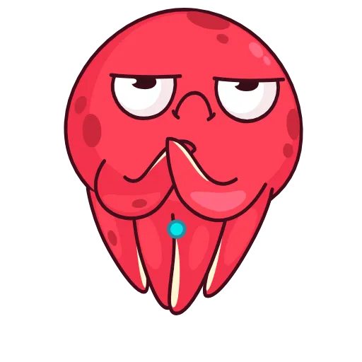 😝 Эмодзи «Осьминог Фред» для Telegram