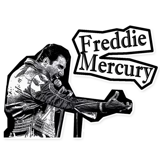 👉 Стикер «Freddie Mercury» для Telegram
