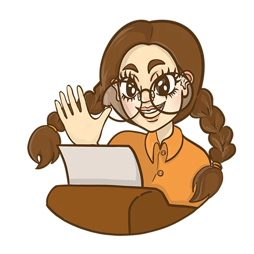 Стикерпак Writer girl для Telegram — скачать