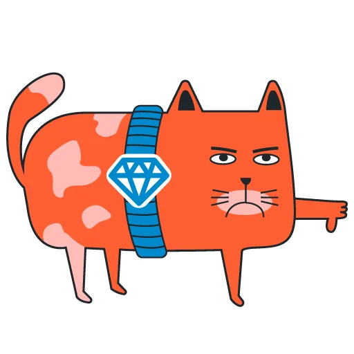 👎 Стикер «freecat» для Telegram