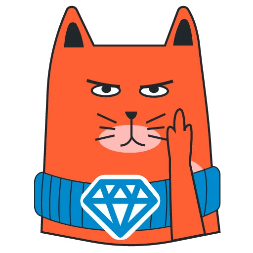 🖕 Стикер «freecat» для Telegram