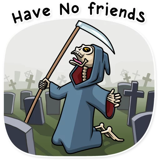 😫 Стикер «Friendly Death» для Telegram