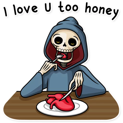 😏 Стикер «Friendly Death» для Telegram