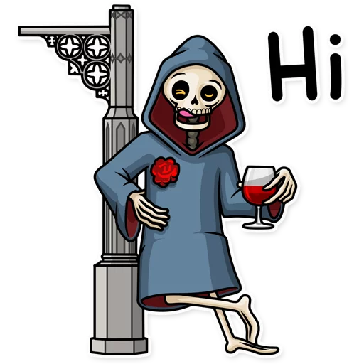 🍷 Стикер «Friendly Death» для Telegram