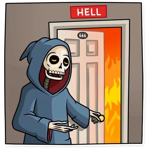 🚪 Стикер «Friendly Death» для Telegram