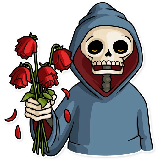 🙁 Стикер «Friendly Death» для Telegram