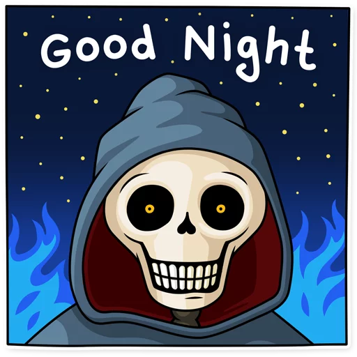 🌚 Стикер «Friendly Death» для Telegram