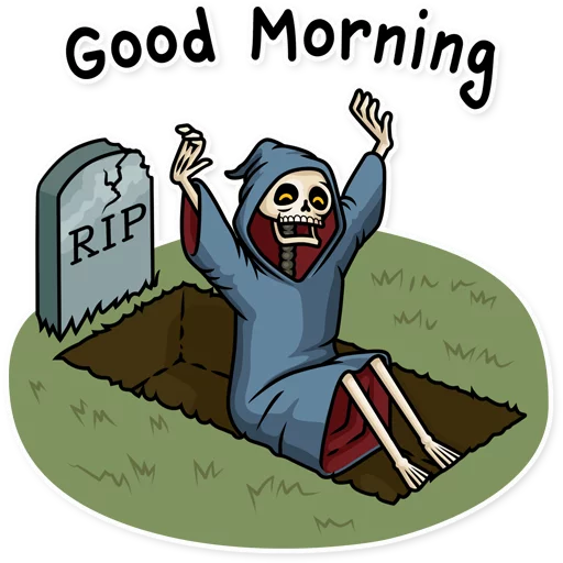 🌝 Стикер «Friendly Death» для Telegram