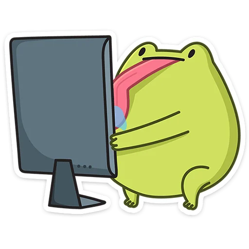 😛 Стикер «Лягушачий микс без надписей» для Telegram