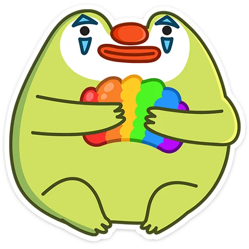 🤡 Стикер «Лягушачий микс без надписей» для Telegram