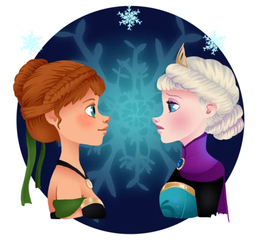 Стикерпак Frozen для Telegram — скачать