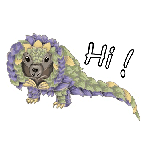 Стикерпак Funny Pangolin для Telegram — скачать