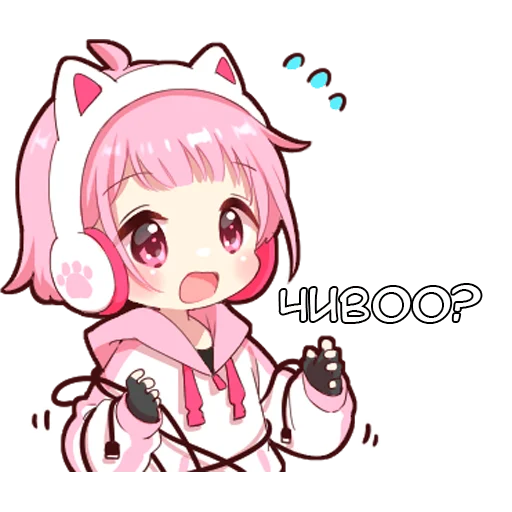 ❓ Стикер «Игрок тян» для Telegram