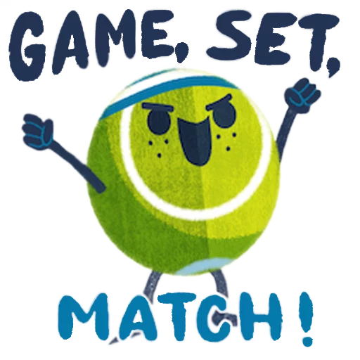 Стикерпак Game, Set, Match для Telegram — скачать