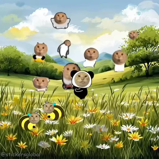💃 Стикер «Kanji Cats» для Telegram