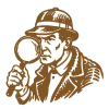 🕵️‍♂️ Эмодзи «Retro - ретро шрифт, буквы цифры, смайлики, иконки» для Telegram