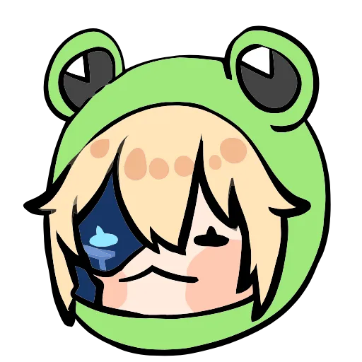🐸 Эмодзи «Genshin Impact Frogs» для Telegram