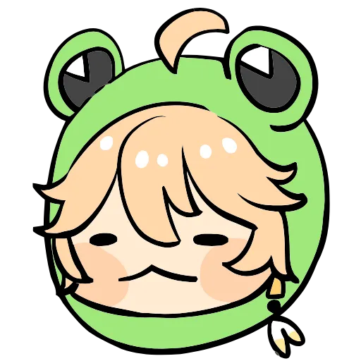 🐸 Эмодзи «Genshin Impact Frogs» для Telegram