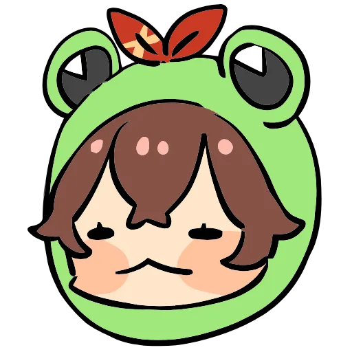 Стикерпак Genshin Impact Frogs для Telegram