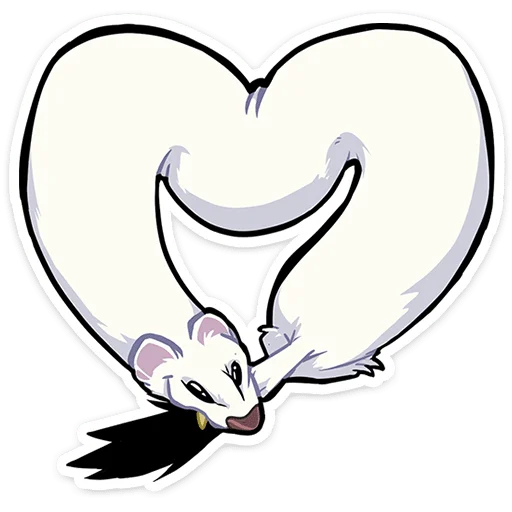 ❤️ Стикер «Горностай Гера» для Telegram