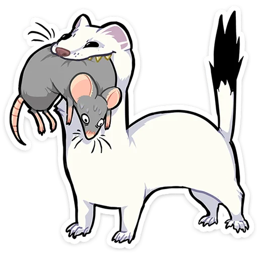 🐭 Стикер «Горностай Гера» для Telegram