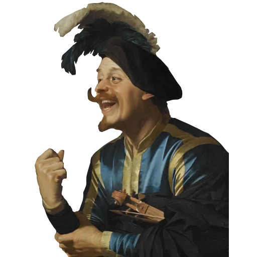 😄 Стикер «Smiling art Gerrit van Honthorst» для Telegram