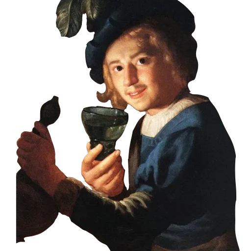 😄 Стикер «Smiling art Gerrit van Honthorst» для Telegram
