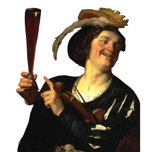 😄 Стикер «Smiling art Gerrit van Honthorst» для Telegram