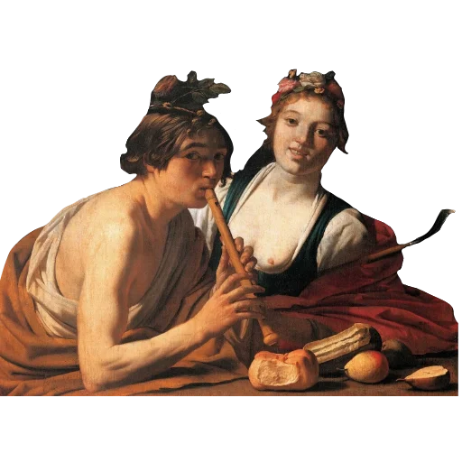 😄 Стикер «Smiling art Gerrit van Honthorst» для Telegram