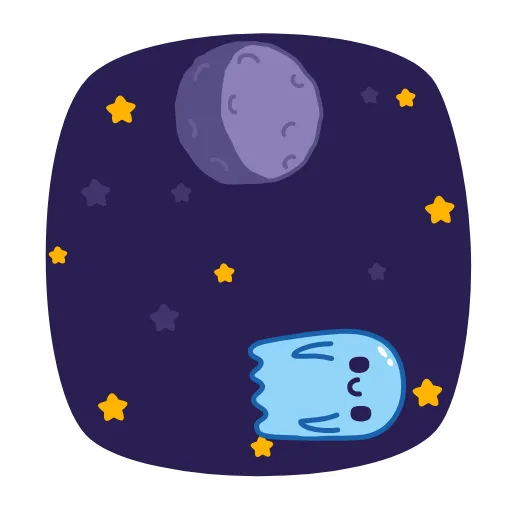 😉 Стикер «Привидение» для Telegram