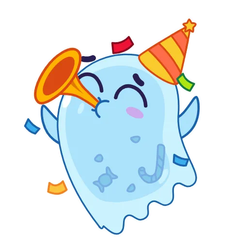 🥳 Стикер «Привидение» для Telegram