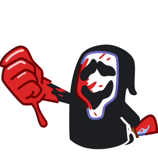 🔪 Эмодзи «Ghost Face - эмоджи из фильма Крик» для Telegram