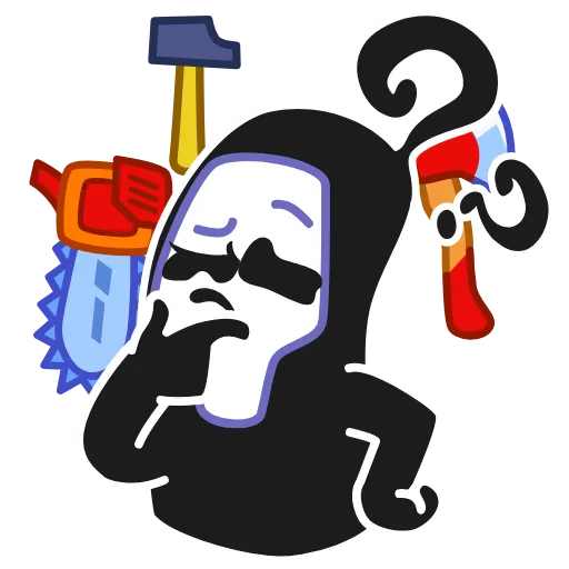 🔪 Эмодзи «Ghost Face - эмоджи из фильма Крик» для Telegram