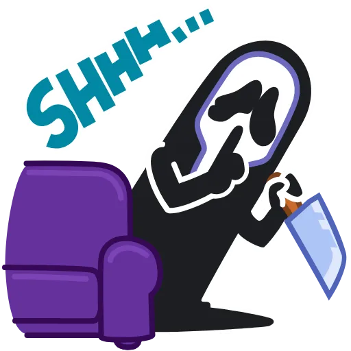 🔪 Эмодзи «Ghost Face - эмоджи из фильма Крик» для Telegram