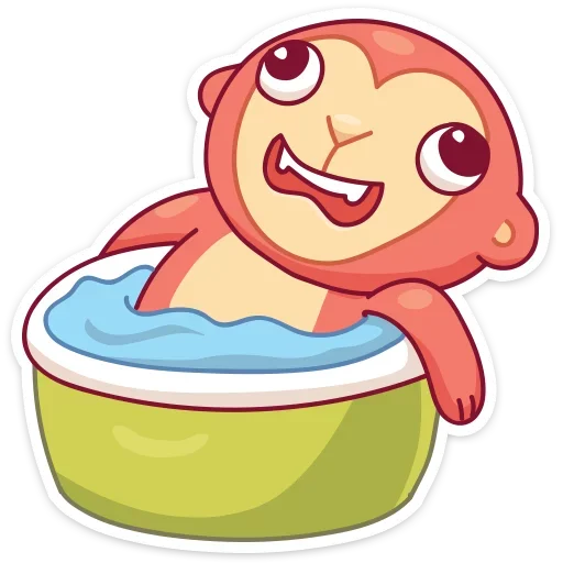 🛀 Стикер «Monkey Gibby» для Telegram