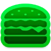 🍔 Эмодзи «Зелёные пиксельные буквы и иконки. Русские и английские» для Telegram