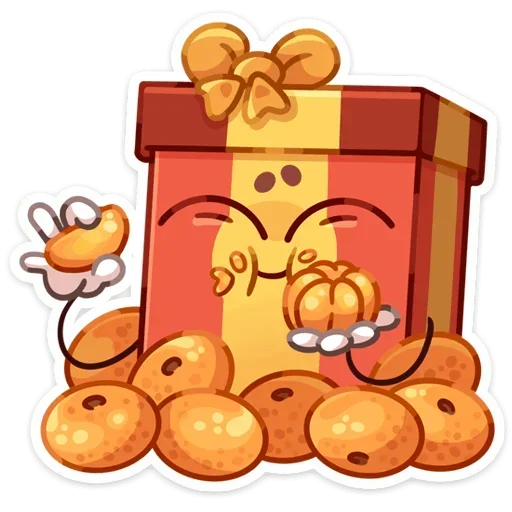 🍊 Стикер «Гифти без надписей» для Telegram