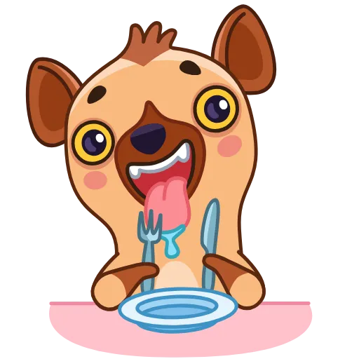 Эмодзи Гиена Гинни для Telegram — скачать