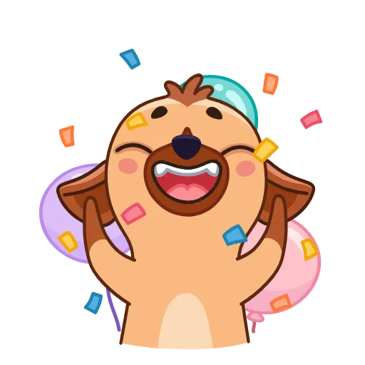 🥳 Эмодзи «Гиена Гинни» для Telegram