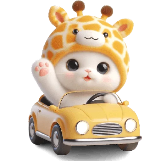 🚗 Стикер «Пушистый жираф» для Telegram