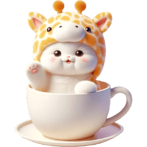 ☕️ Стикер «Пушистый жираф» для Telegram