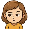 😒 Эмодзи «девочка Маша» для Telegram