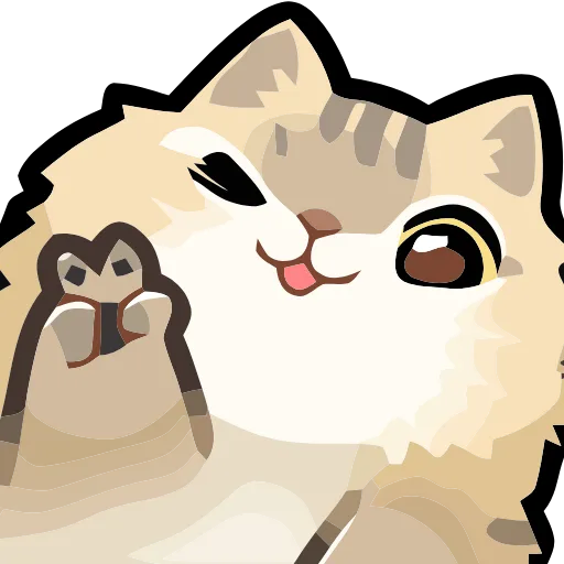 ✌ Эмодзи «Girl and Cats» для Telegram