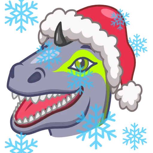 🎅 Стикер «Динозавр» для Telegram